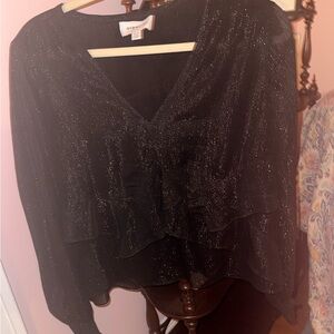 Women's Black Shimmer Blouse